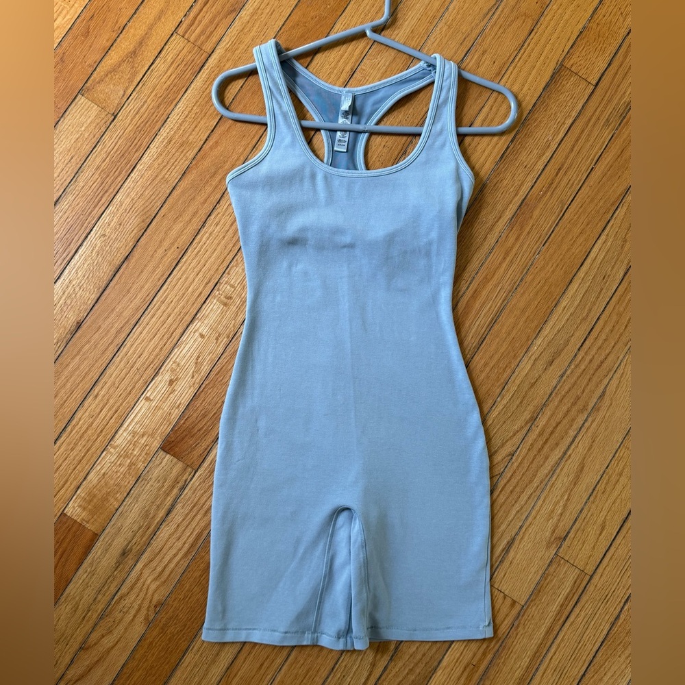 SKIMS Baby Blue Onesie Romper